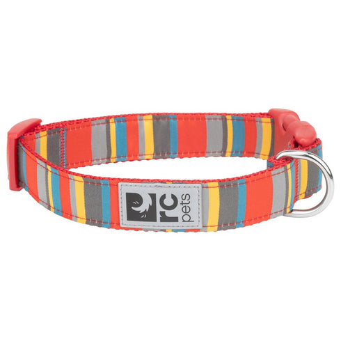 RC Pets Primary Clip Collar Multi Stripes Small 3/4" Width - Poudre Pet and Feed Supply